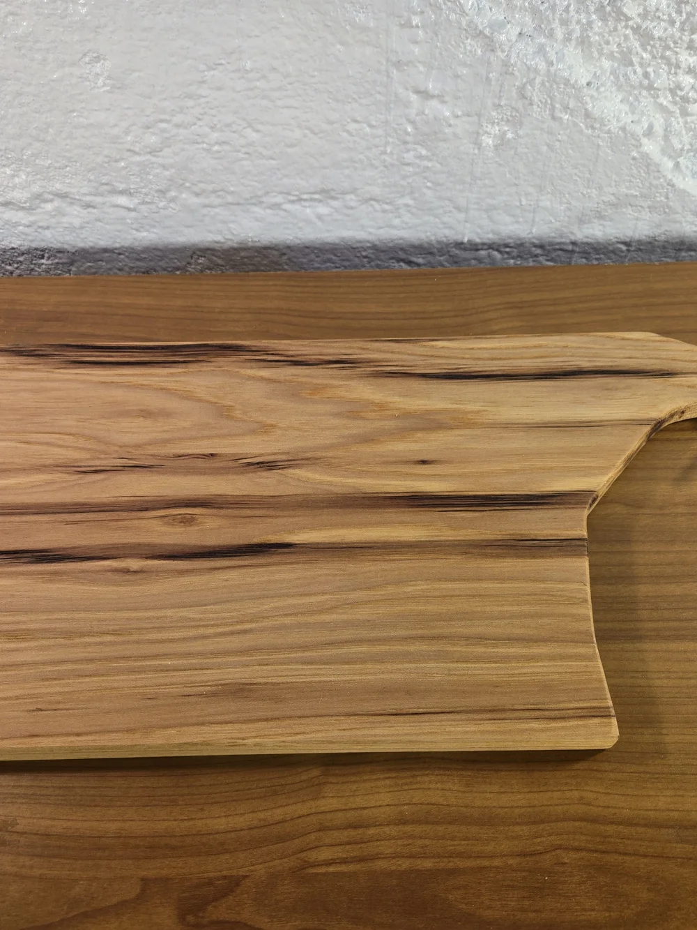 TEAK Wood Cutting Board / Charcuterie Board - Danish Design MCM Leather